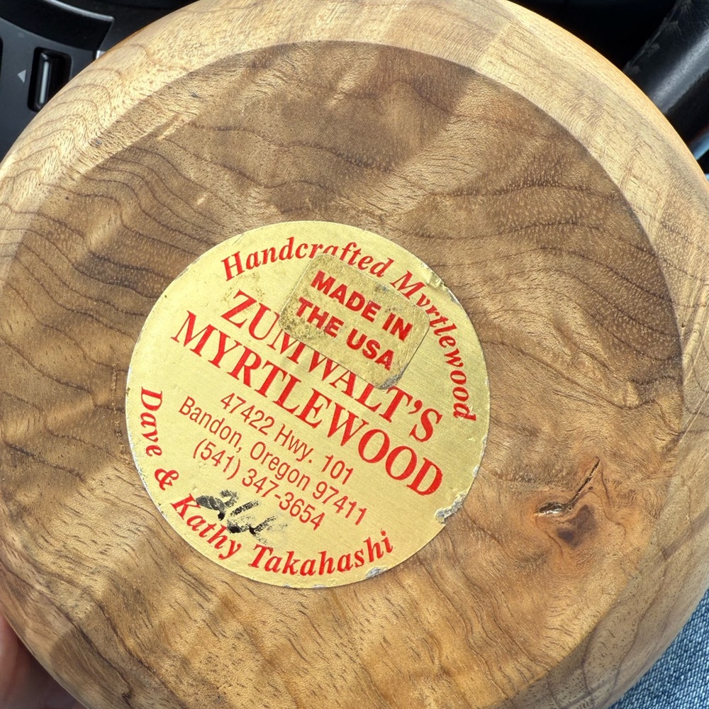 Zumwalt's Myrtlewood Bowl